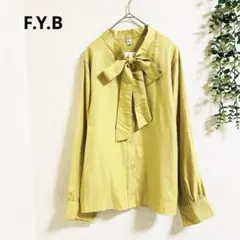 F.Y.B 長袖シャツ　新品タグ付き　リボン　XL 大きめサイズ　大人可愛い