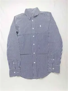 ?ラルフローレン スリムフィット ストライプシャツ ブルー系