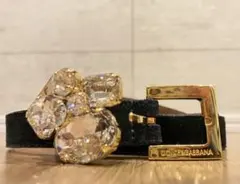 D&Gドルガバ本革ベルトストーンクラブパーティー映えキャバ嬢結婚式2次会コンパのサムネイル
