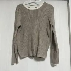 GLOBAL WORK リブ編み長袖セーター