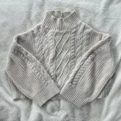 JEANASiS ケーブル編みニット アイボリー Fサイズ