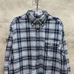 US古着 NAUTICA ノーティカ チェック長袖BDシャツ M