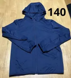 UNIQLO kids エアリズム UVカットパーカー 紺 140cm