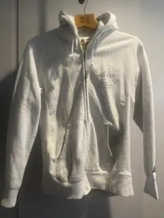 TACOMA FUJI RECORDSグレー フルジップ フード付きパーカー