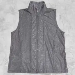 上品ラメ入り 透かし模様 ベスト Sサイズ シルバーグレー ジレ Y2K 韓国製