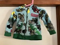 水色 トラック柄 フリース