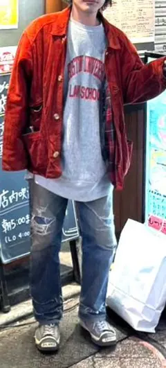 70's〜90's 赤 スウェードコート フランス製