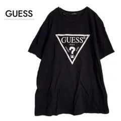 GUESS ゲス 定番 トライアングルロゴ Tシャツ ブラック 黒 XLサイズのサムネイル