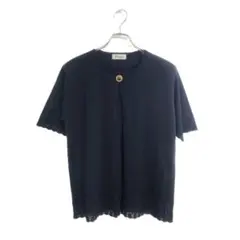 Paris 半袖ニット レース 黒 LL 涼しい 薄手 春夏 上品 カジュアルのサムネイル