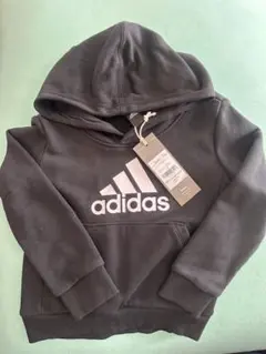 期間限定お値下げ adidas パーカー ブラック/ホワイト 110