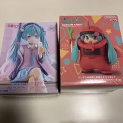 初音ミク　ぬーどるストッパー　フィギュア　ガンダム　シャア
