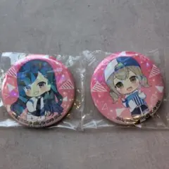 プロジェクトセカイ 白石杏　小豆沢こはね　 缶バッジ　ローソンコラボ　ホログラム