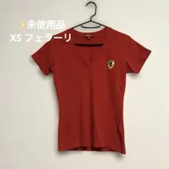 Ferrari フェラーリ　シールドエンブレムTシャツ　Vネック　【未使用品】赤のサムネイル