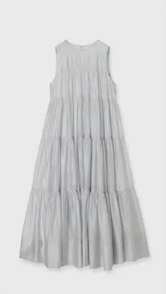 【新品タグ付】anuans テンセルリッチオーガンティアードワンピース