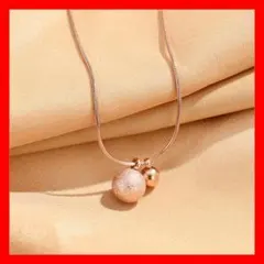ネックレス レディース ローズゴールド ネックチェーン 球 玉 上品