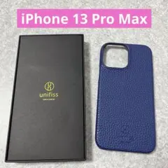 iPhone 13 Pro Max スマホケース ネイビー ワイヤレス充電対応