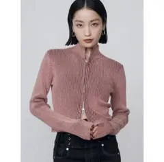 EMODA 新品未使用タグ付き トップス ジップニット ピンク