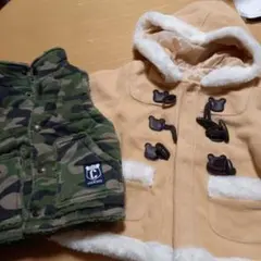 チェスカー 迷彩ダウンベスト & フリースジャケット