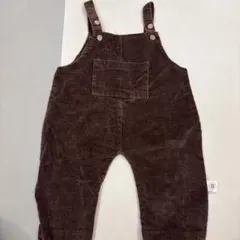 ブラウン コーデュロイオーバーオール 80