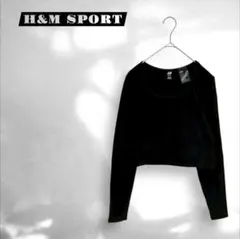 【エイチアンドエムスポーツ】トップス ショート丈 ヨガ ジム 黒 ブラック