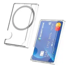 MagSafe対応 透明スマホカードホルダー カード収納 クリアケース