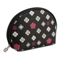 MARY QUANT 4ペタルレトロ ラウンドポー チL （ブラック）