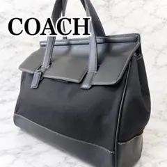 COACH ビジネスバッグ F71171 本革 ブラック A4収納可能 - メルカリ
