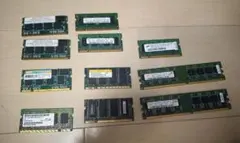ノートPC用 メモリー 11枚セット DDR/DDR2　ジャンク