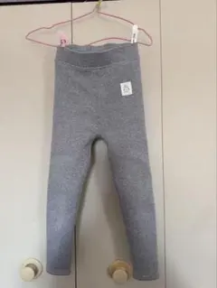 【中古】子供服レギンス パンツ灰色裏起毛風厚手シンプル 110cm 男の子女の子