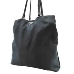 PRADA 프라다 토트 백 나일론 어깨걸이 삼각 로고 그린