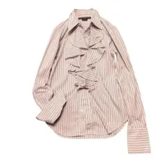 ラルフローレン❤️ストライプ フリルシャツ 長袖　M★