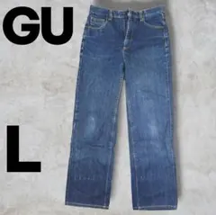GU ハイウエスト ストレート ジーンズ Lサイズ 221-304427