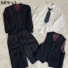 極美品✨フォーマル　スーツセット　セレモニー　完成服　入学式　男の子　黒　130
