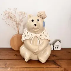 しろくま貯金箱 ベレー帽・ケープ2点セット☆ビスケット