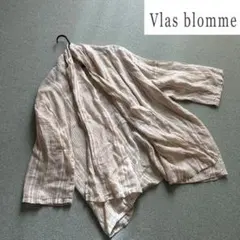 VlasBlomme（ヴラスブラム）ベージュ ストライプショールカーディガン