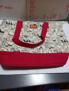 ハローキティ キャンバストートバッグ 赤