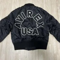 【美品】AVIREX ブラック アウタージャンバーダウン