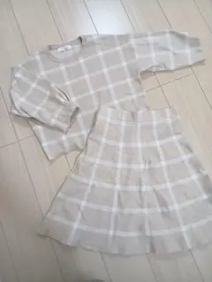 Freesia:⁠-⁠*フリージア:⁠-⁠* ベージュチェック セットアップ