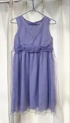 ほぼ未使用　150cm キャサリンコテージ　薄紫パールリボンシフォンドレス