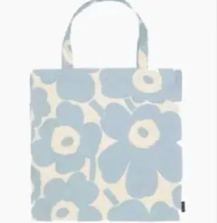 マリメッコ 花柄 エコバッグ 水色 北欧 トートバッグ ウニッコ