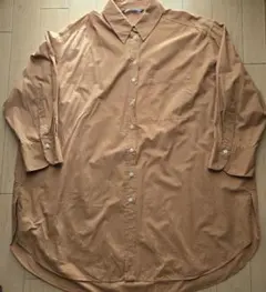 ZARA ブラウン 長袖シャツワンピース L