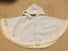 値下げ！美品ファミリア ポンチョ ケープ ブルー60〜90