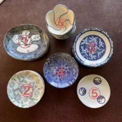たち吉他　小皿5種20枚＋小鉢4個セット　 青色系　おまけの小鉢つき
