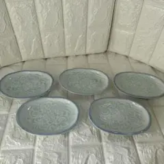 有田焼　花柄楕円形皿5枚セット