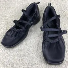 『美品』ルタロン L エラスティックスニーカー バレエシューズ フラット 黒のサムネイル