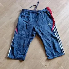 美品　adidas ピステパンツ ネイビー/レッド　L