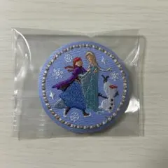 Disney Characters 刺繍缶バッジビスケット1 アナと雪の女王