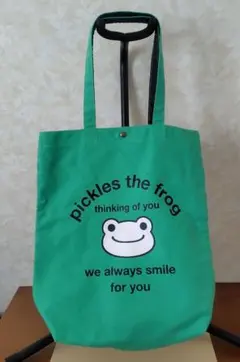 pickles the frog トートバッグ グリーン