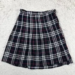 ✨極美品 BURBERRY BLUE LABEL プリーツ巻きスカート レザー