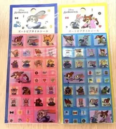 ズートピア ピアタイルシール 2種セット　ディズニー　ニック　ジュディ